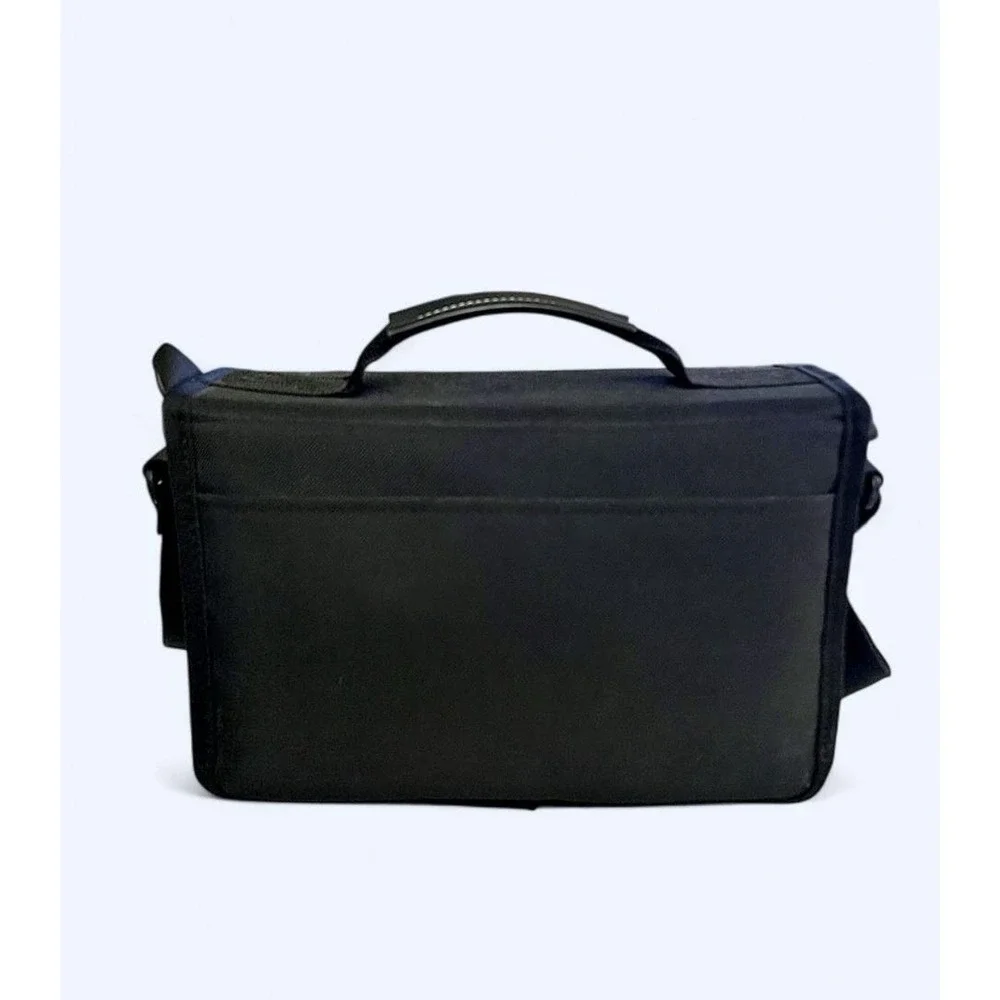Canon Black Nylon Camera Shoulder Carry Bag Padded Dividers w/ Strap